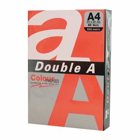 Бумага цветная DOUBLE A, А4, 80 г/м2, 500 л., интенсив, красная