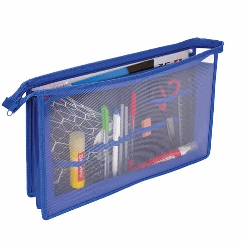 Папка для труда BRAUBERG А4, 2 отделения, молния сверху, органайзер,
