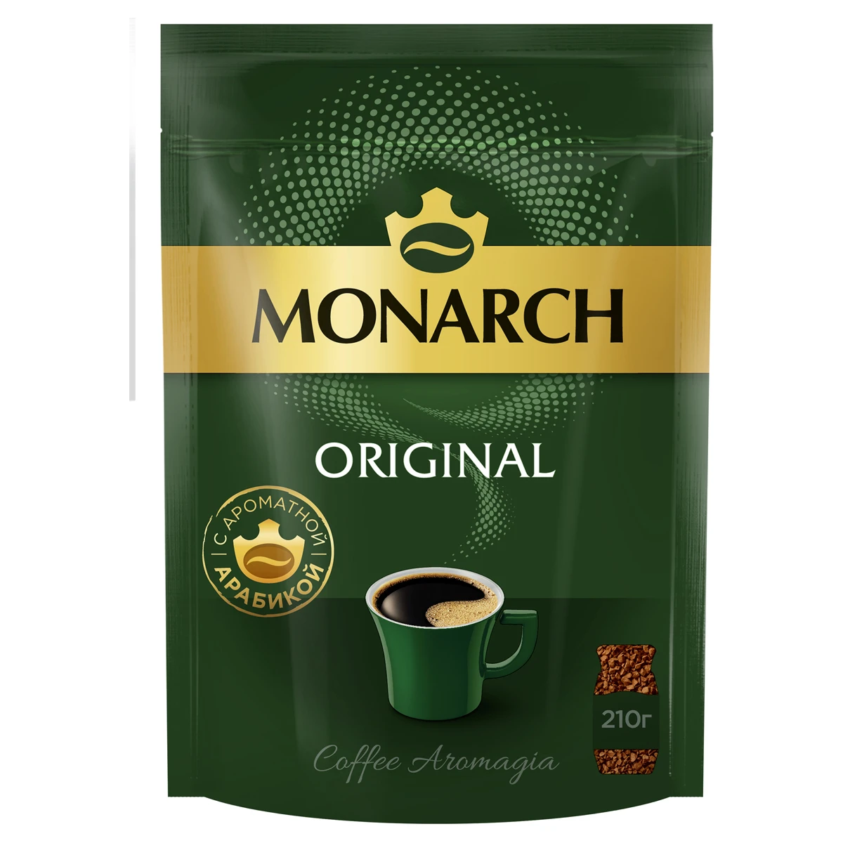 Кофе растворимый Monarch Original, сублимированный, мягкая упаковка, 210г.