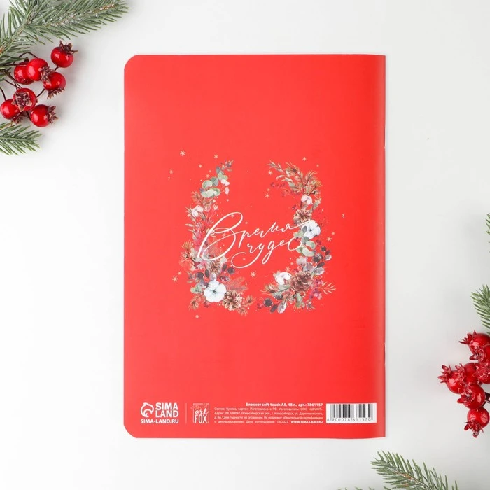 Блокнот «Счастья! В Новом году» А5, 48 листов софт тач