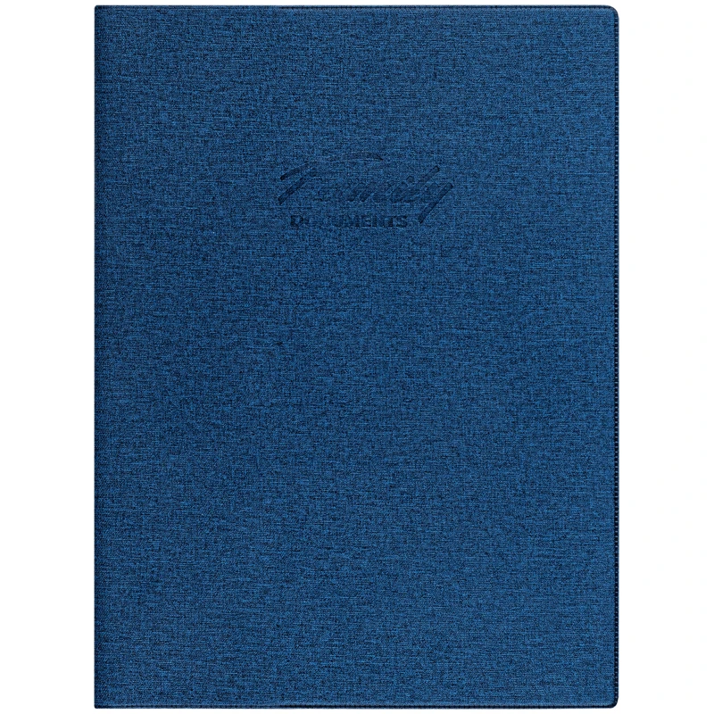 Папка для семейных документов А4, OfficeSpace, искусств. кожа, синяя, инд.