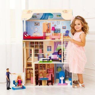 Кукольный домик Грация, для кукол до 30 см (16 предметов мебели, лестница, лифт,
