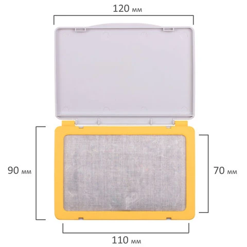 Штемпельная подушка BRAUBERG, 120х90 мм (рабочая поверхность 110х70 мм),
