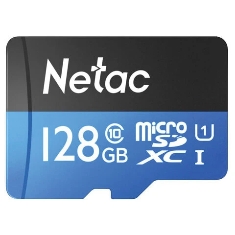 Карта памяти microSDXC 128 ГБ NETAC P500 Standard, UHS-I U1, 90 Мб/с (class 10),