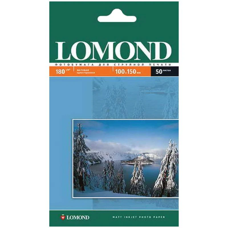 Бумага A6 (100*150) для стр. принтеров LOMOND 180г/м2 (50л) мат.одн.: 102063