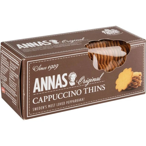Печенье песочное капучино тонкое ANNAS "Cappuccino Thins" (Швеция),