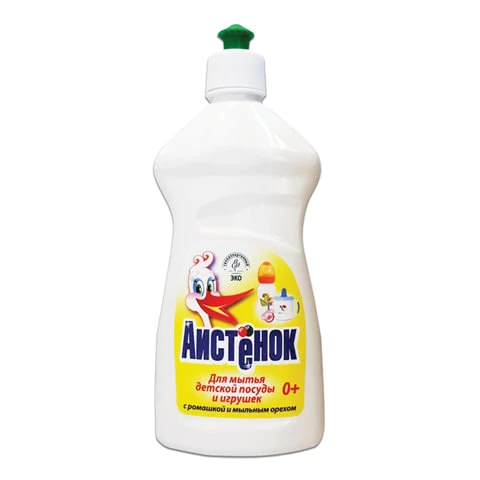 Средство для мытья посуды 500 мл, АИСТЁНОК, для детской посуды и игрушек,