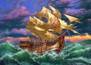 Раскраска на картоне A4 (в конверте). Корабль в шторм (Арт. Р-2433) Раскраска на картоне A4 (в конверте). Корабль в шторм (Арт. Р-2433)