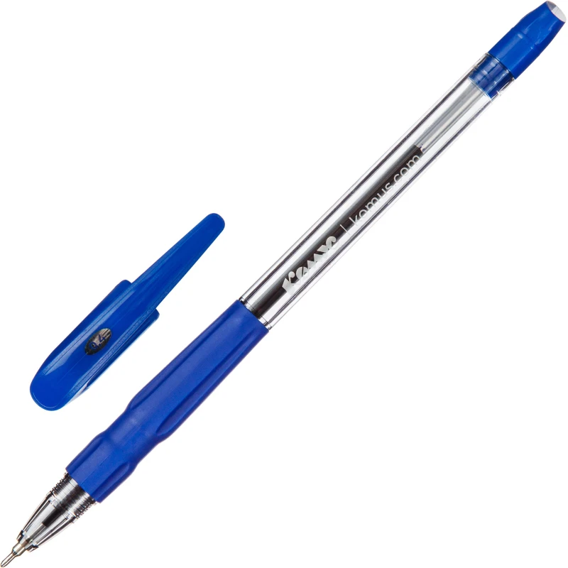 Ручка шариковая неавтоматическая Комус 0,4 мм, шар 0,5 мм, син, масл,манж