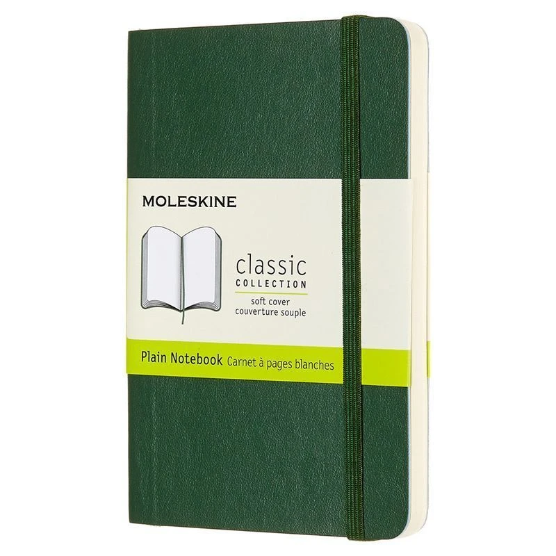 Блокнот Moleskine Classic Soft Pocket, 192 стр., зеленый, нелинованный