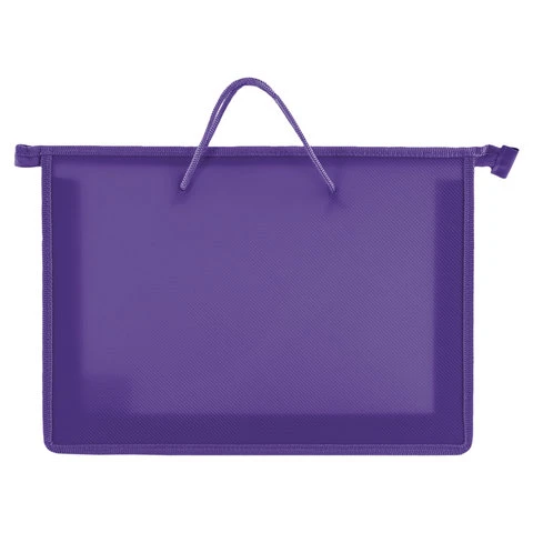 Папка на молнии с ручками ПИФАГОР, А4, пластик, молния сверху, однотонная Папка на молнии с ручками ПИФАГОР, А4, пластик, молния сверху, однотонная