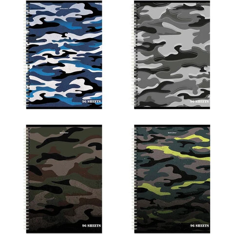 Тетрадь А4, 96 л., BRAUBERG, гребень, клетка, обложка картон, Тетрадь А4, 96 л., BRAUBERG, гребень, клетка, обложка картон,