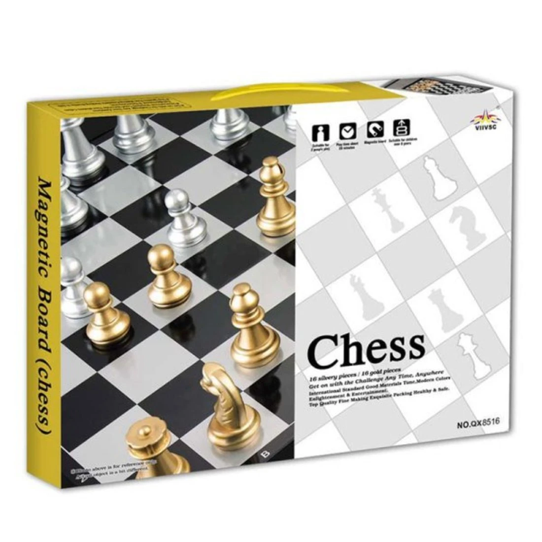 Игра настольная шахматы, в комплекте: игровое поле 26х26см., шахматы