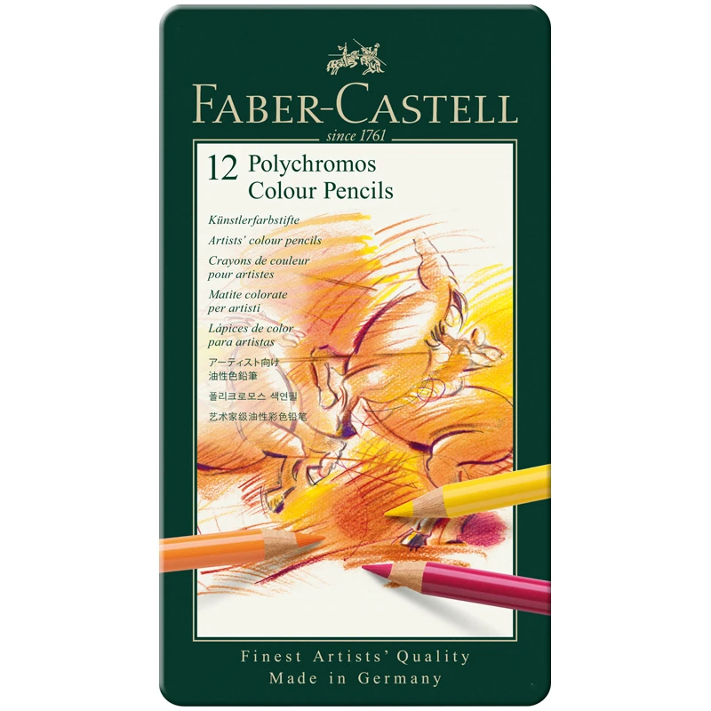 Карандаши цветные художественные Faber-Castell "Polychromos" 12цв.,