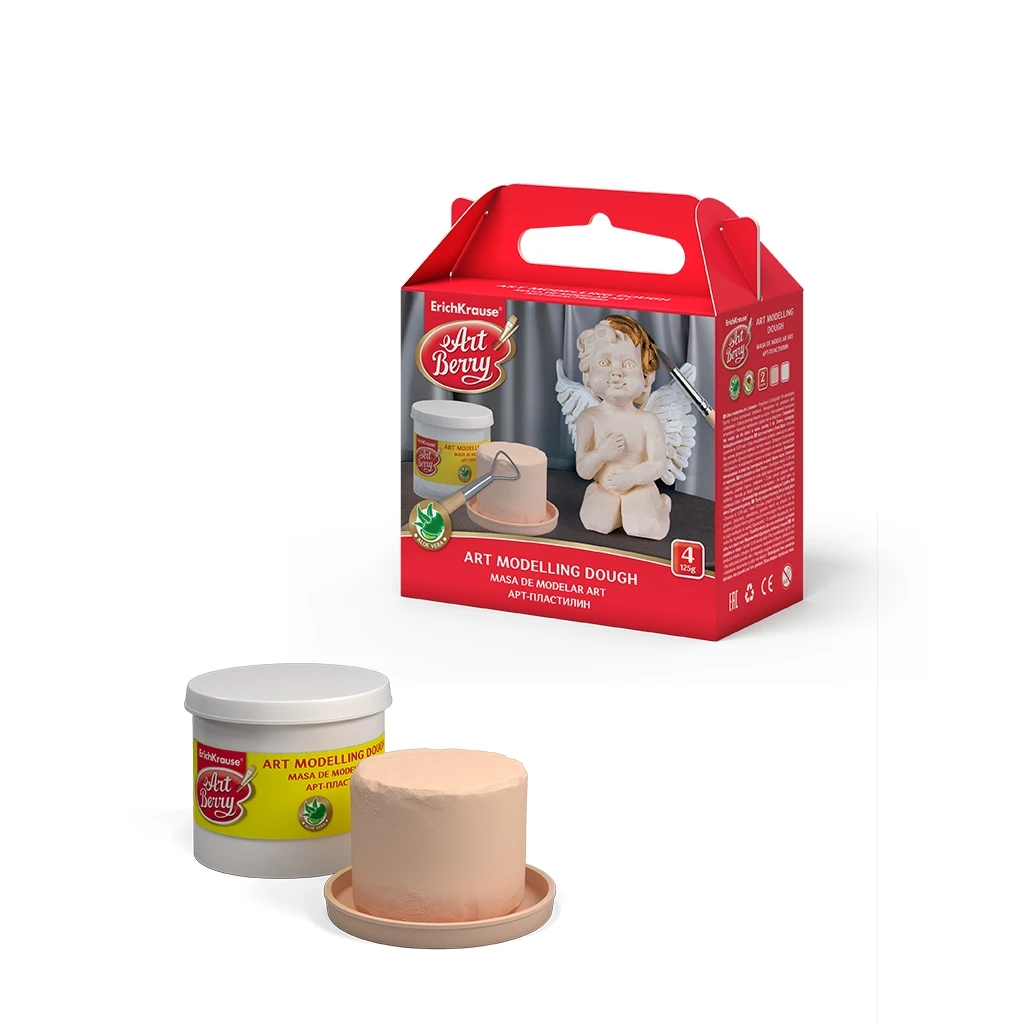 Арт-пластилин ArtBerry с Алоэ Вера 4 по 125г. (2 по 125г. белый, 2 по 125г. Арт-пластилин ArtBerry с Алоэ Вера 4 по 125г. (2 по 125г. белый, 2 по 125г.