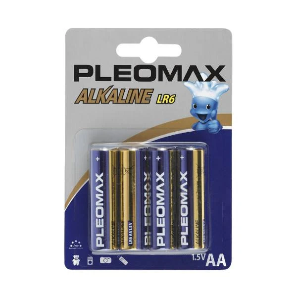 Батарейка PLEOMAX АА алкалин. 1,50 V: Pleomax LR6-4BL штр.: 8801790335004
