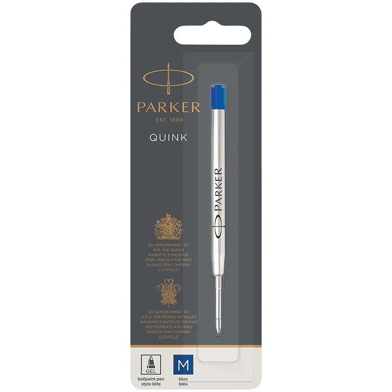 Стержень шариковый объемный Parker "QuinkFlow Ball Point" синий, 98мм,