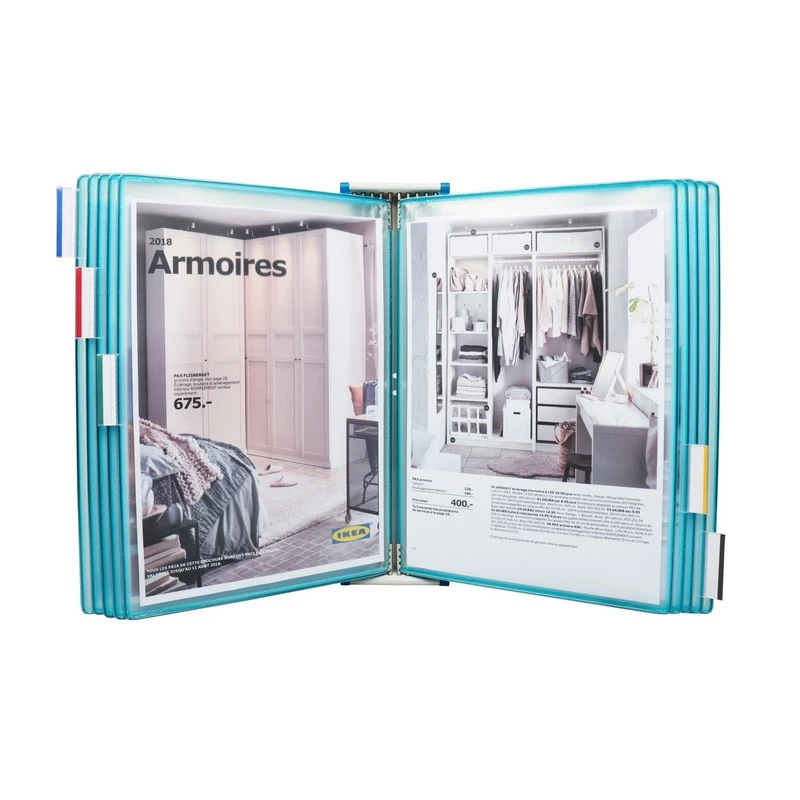 Демосистема настенная Tarifold Candy line А4, 10 панел.синий кристалл 414171