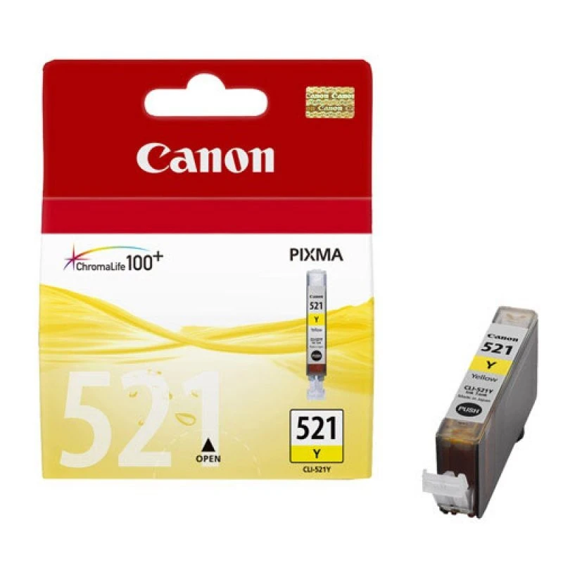 Картридж струйный Canon CLI-521Y (2936B004) жел. для PIXMA iP3600/4600 штр. 