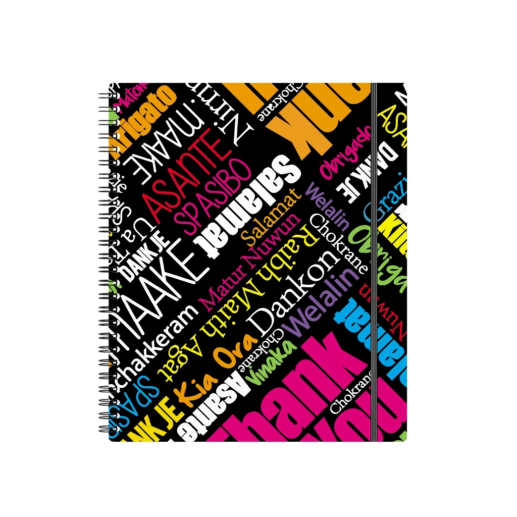 Тетрадь общая с пластиковой обложкой на спирали Erich Krause Thank You!, А5+, 80