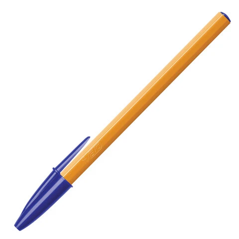 Ручка шариковая BIC "Orange", СИНЯЯ, корпус оранжевый, узел 0,8 мм,