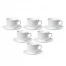 Набор чайный на 6 персон, 6 чашек объемом 220 мл и 6 блюдец, белое стекло,