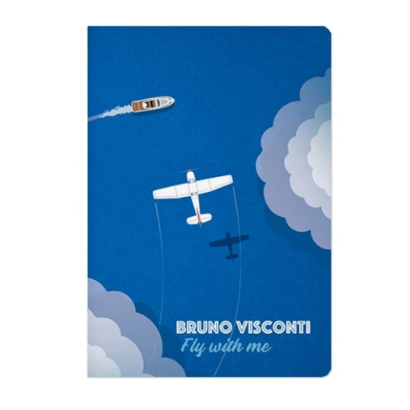 Тетрадь общая А5,40л,кл,скрепка Bruno Visconti FLY WITH ME 7-40-001/45