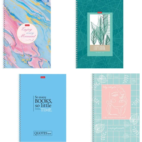 Тетрадь А4, 96 л., HATBER, гребень, клетка, обложка картон, "Ассорти" Тетрадь А4, 96 л., HATBER, гребень, клетка, обложка картон, "Ассорти"