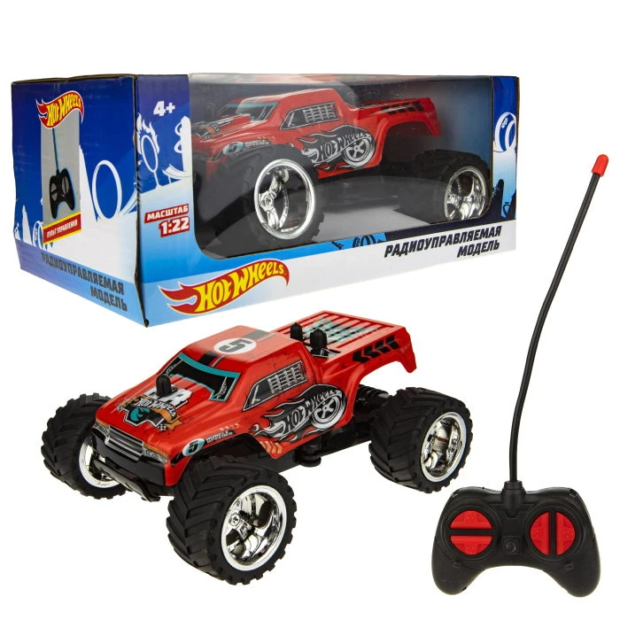 Hot Wheels Багги на радиоуправлении, ПВХ корпус, 27MHz, 1:22, Красная Hot Wheels Багги на радиоуправлении, ПВХ корпус, 27MHz, 1:22, Красная