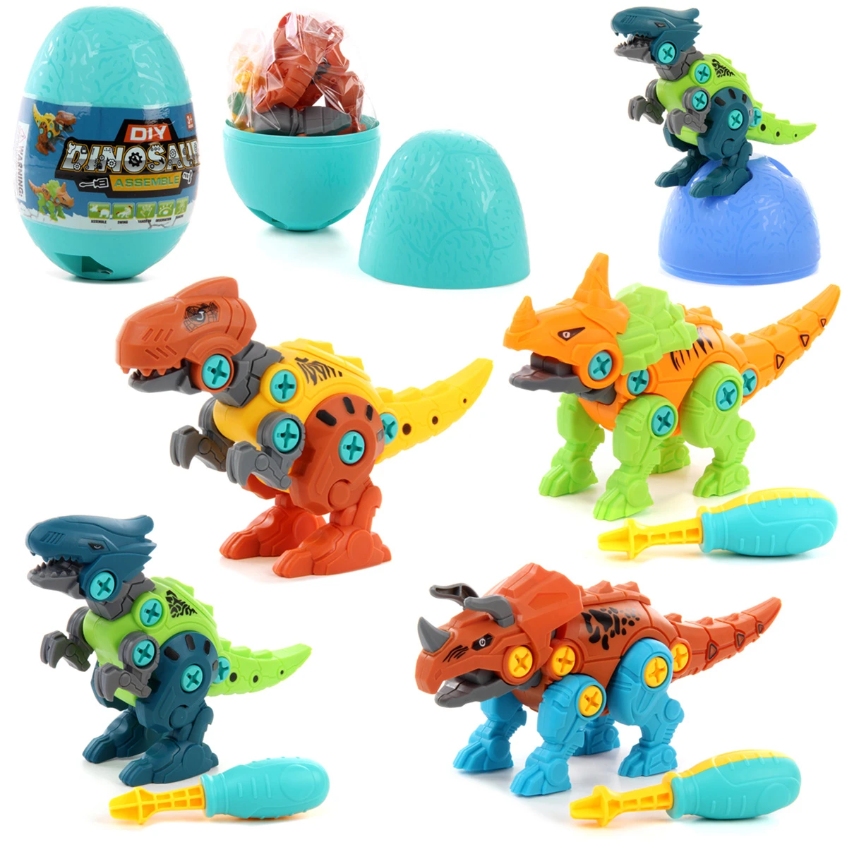 Динозавр в яйце конструктор-скрутка, 8 шт/диспл. 44,6х22,5х16
