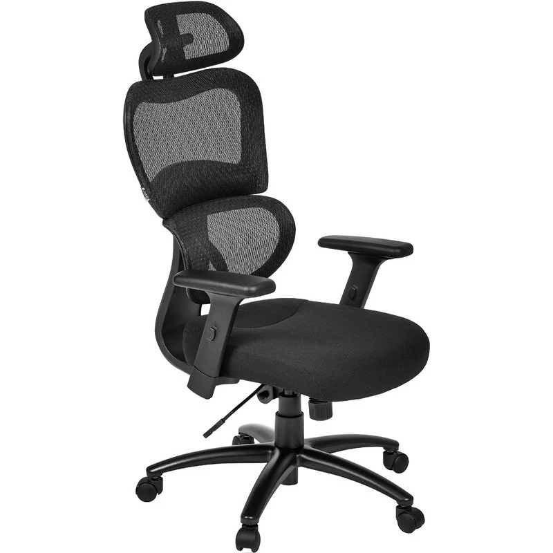 Кресло офисное easy chair 304 lt серое черное сетка ткань пластик