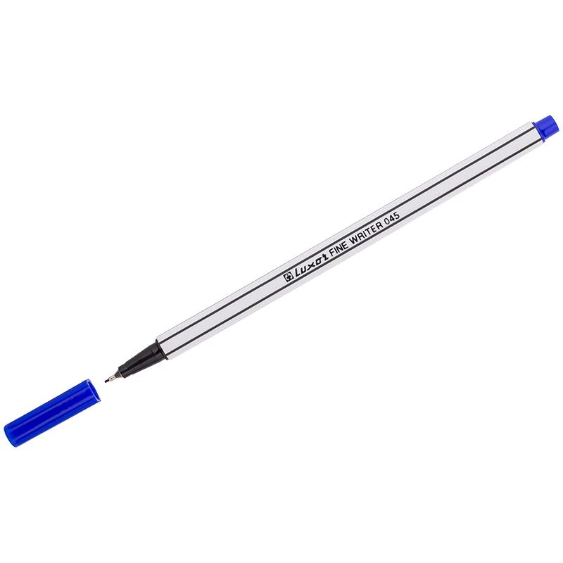 Ручка капиллярная Luxor "Fine Writer 045" синяя, 0,8мм.