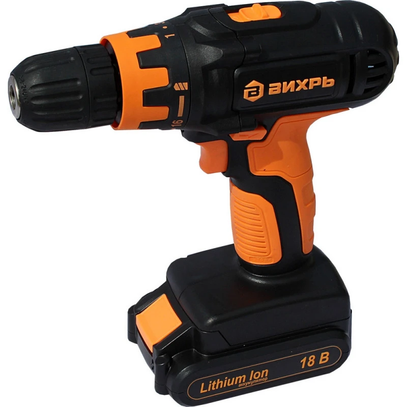 Шуруповерт ДА-18Л-2к 18В, LI-ION, 1,3Ач, 28Нм Вихрь (72/14/9)