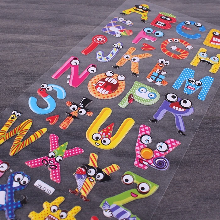 Наклейки объемные 30*13см ассорти