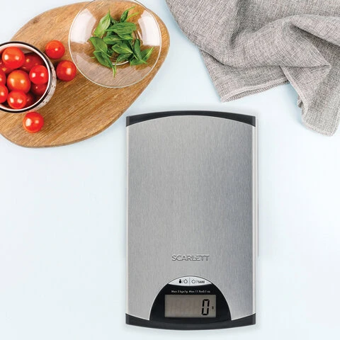 Весы кухонные SCARLETT SC-KS57P97, электронный дисплей, max вес 5 кг,
