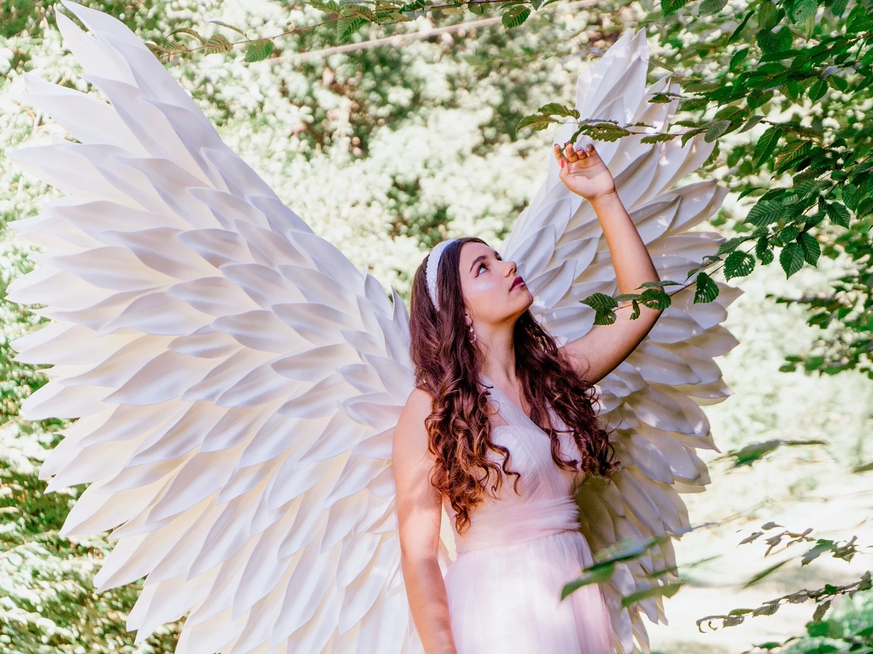Палитра. Холст с красками 30х40 см по номерам (цв.) Белокрылый ангел у дерева