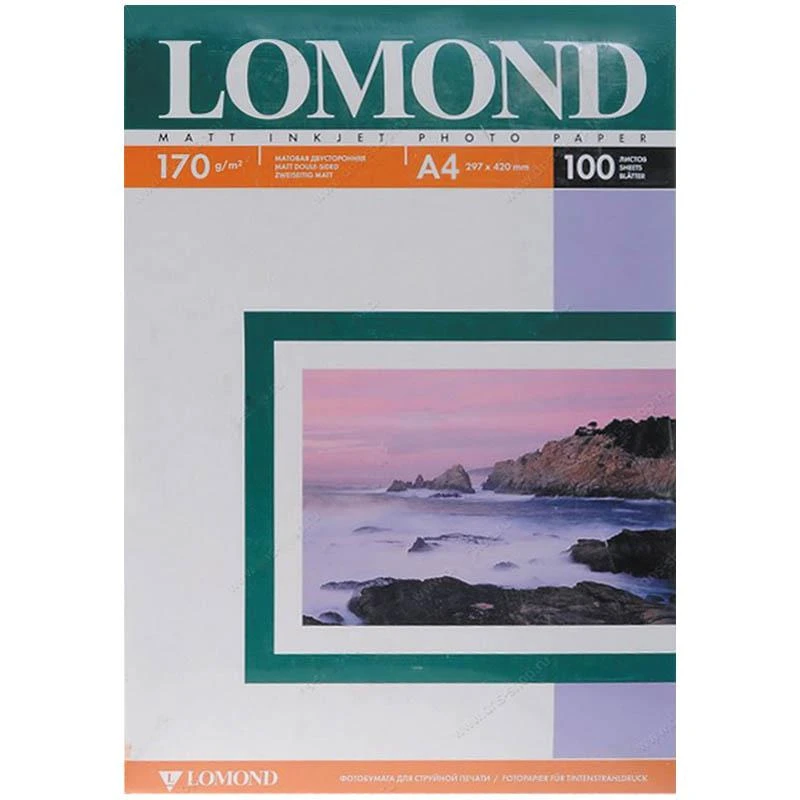 Бумага А3 для стр.принтеров LOMOND 170гр (100л) мат.дв.: 102012 штр.: 