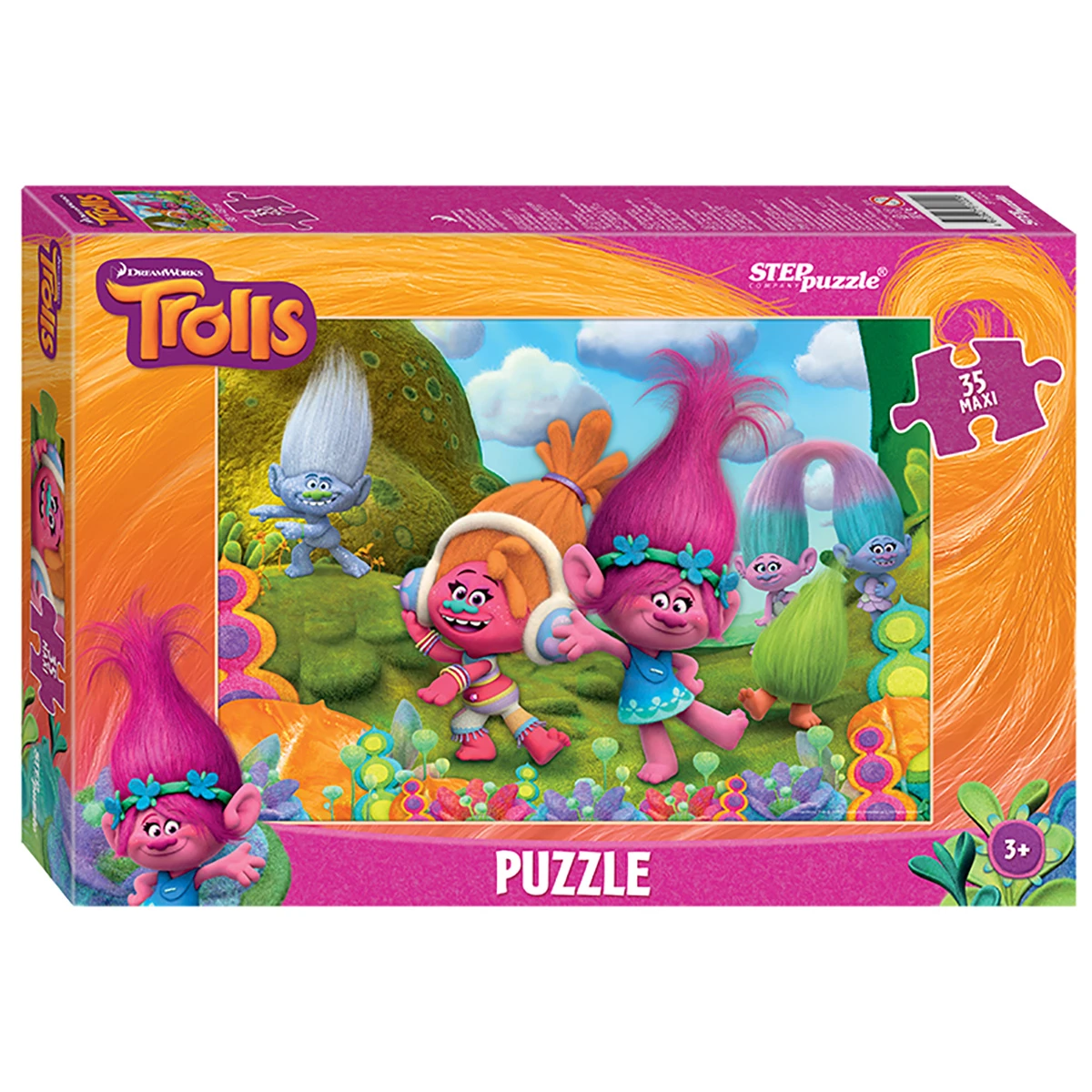 Арт.91222 Мозаика "puzzle" 35 MAXI "Trolls" (DreamWorks)