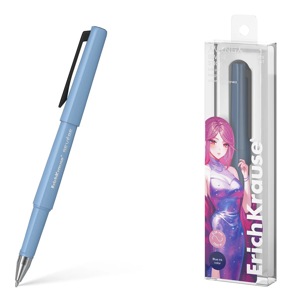 Ручка шариковая Erich Krause Severe Stick Manga 0.7, Super Glide Technology,