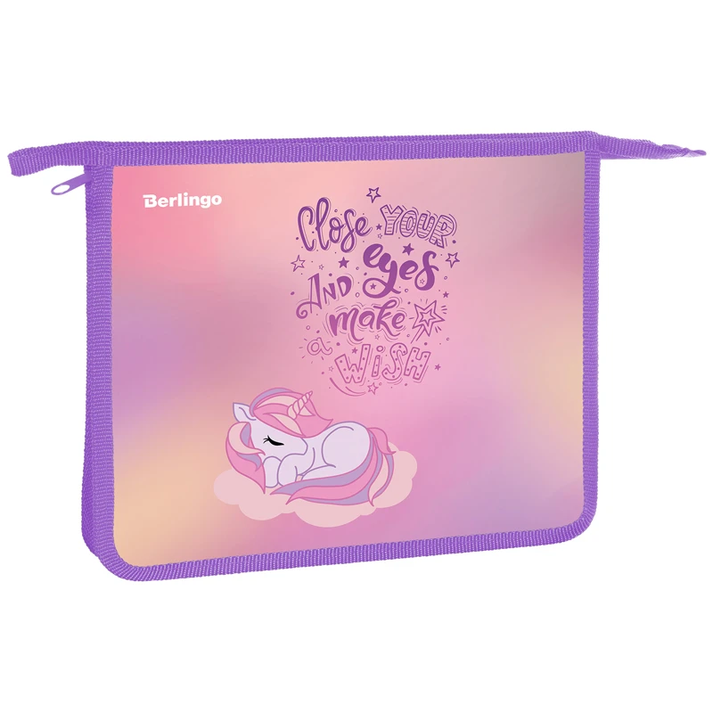 Папка для тетрадей 1 отделение, А5 Berlingo "Make a wish",