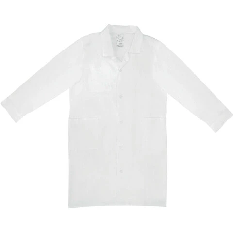 Халат рабочий мужской белый, бязь, размер 52-54, рост 182-188, плотность ткани