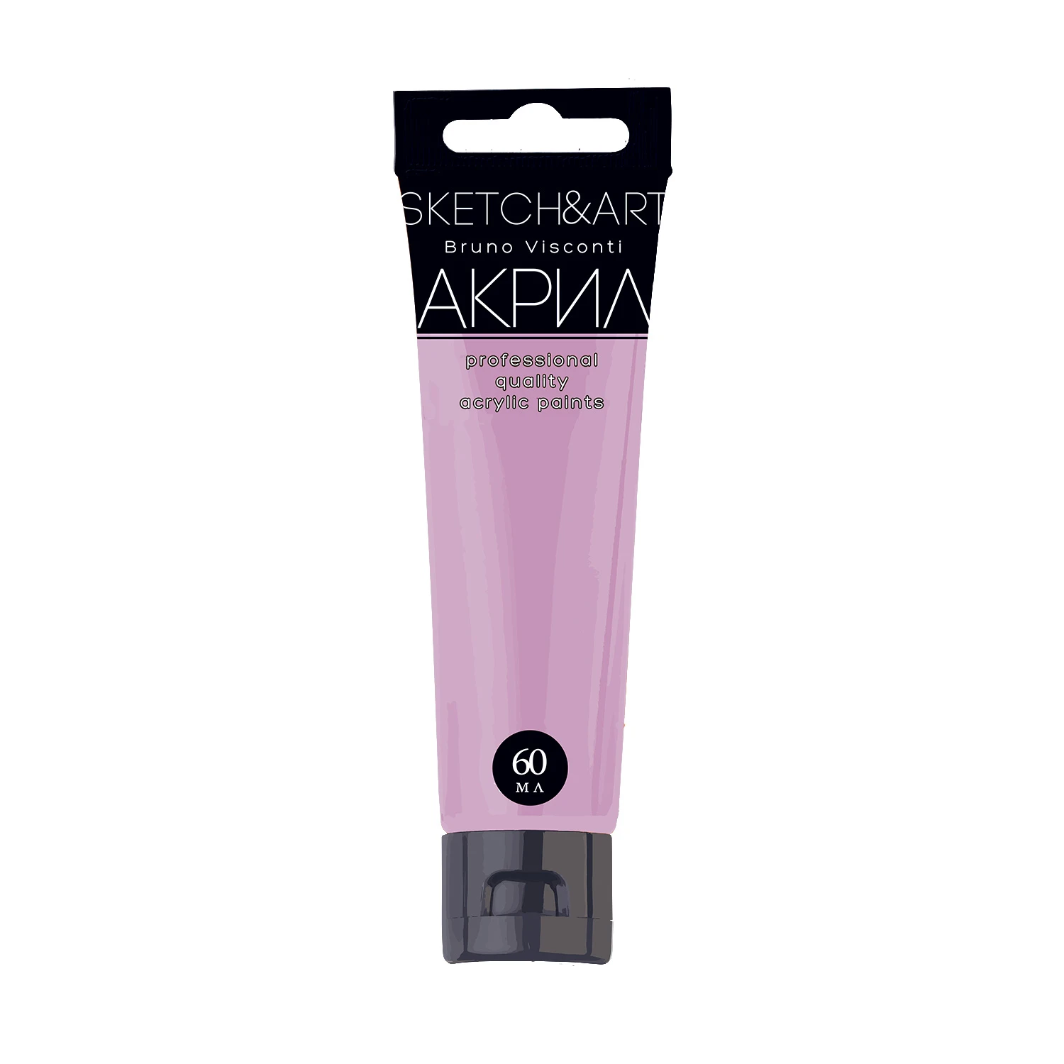 АКРИЛОВАЯ КРАСКА, ПАСТЕЛЬНАЯ СИРЕНЕВАЯ, 60 МЛ