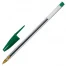 Ручка шариковая STAFF "Basic BP-01", письмо 750 метров, ЗЕЛЕНАЯ, длина