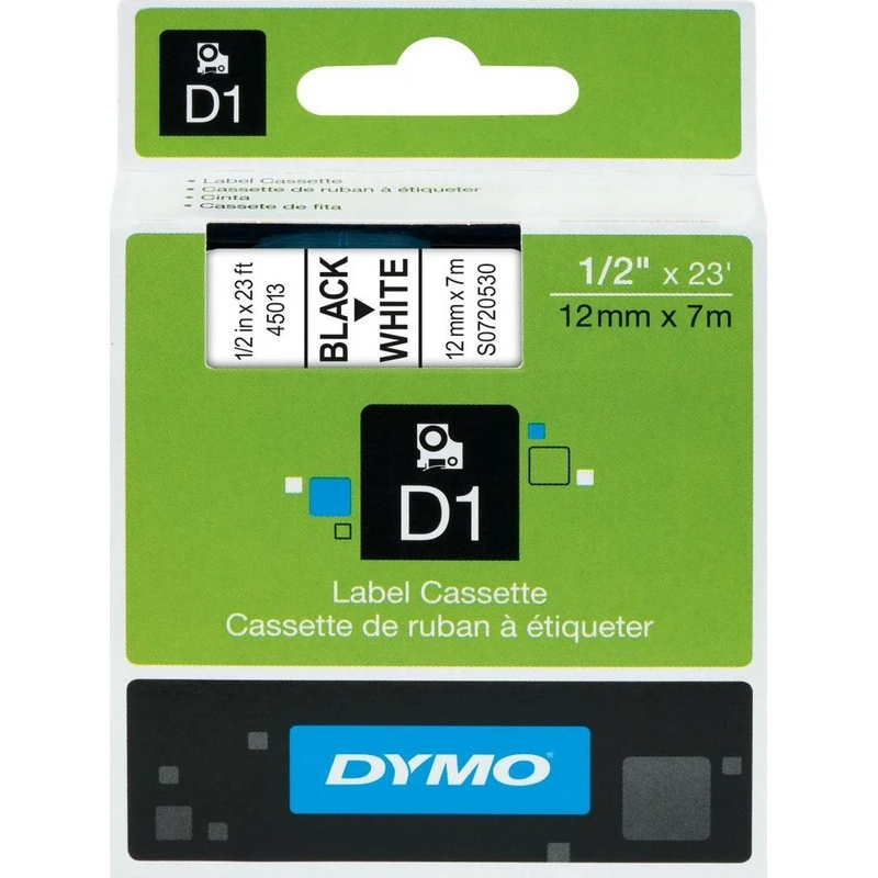 Картридж к этикет-принтеру DYMO S0720530 D1 12ммх7м чер/бел для LM210D/PnP