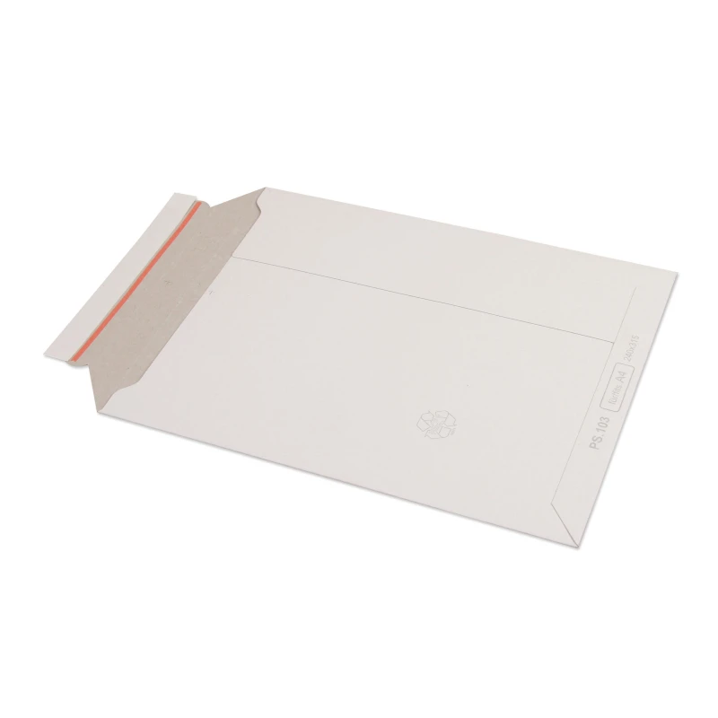 Пакет картонный белый стрип А4 UltraPac 240х315 390 гр/м2, 5 штук, PS.103