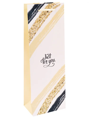 Dream cards Пакет подарочный с мат.лам. и глит 12,8х36х8,4 (Bottle) Для тебя,