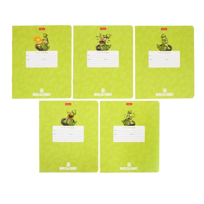 Тетрадь 12 листов, линия Танки, обл мел карт, бл офс 65г/м?, 5В МИКС 12Т5В2