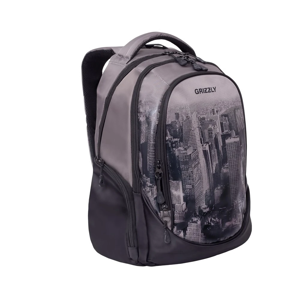 Рюкзак молодежный GRIZZLY, цвет серый, RU-037-41
