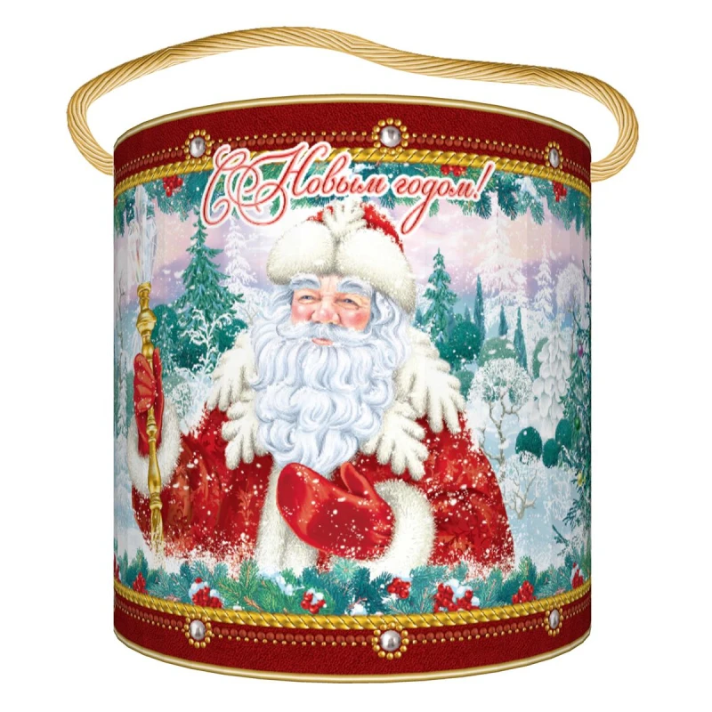 Новогодний сладкий подарок С оленями с глиттерным лаком, туба 300 г