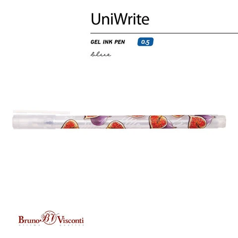 Ручка гелевая BRUNO VISCONTI "UniWrite", СИНЯЯ, "Fresh&fruity.